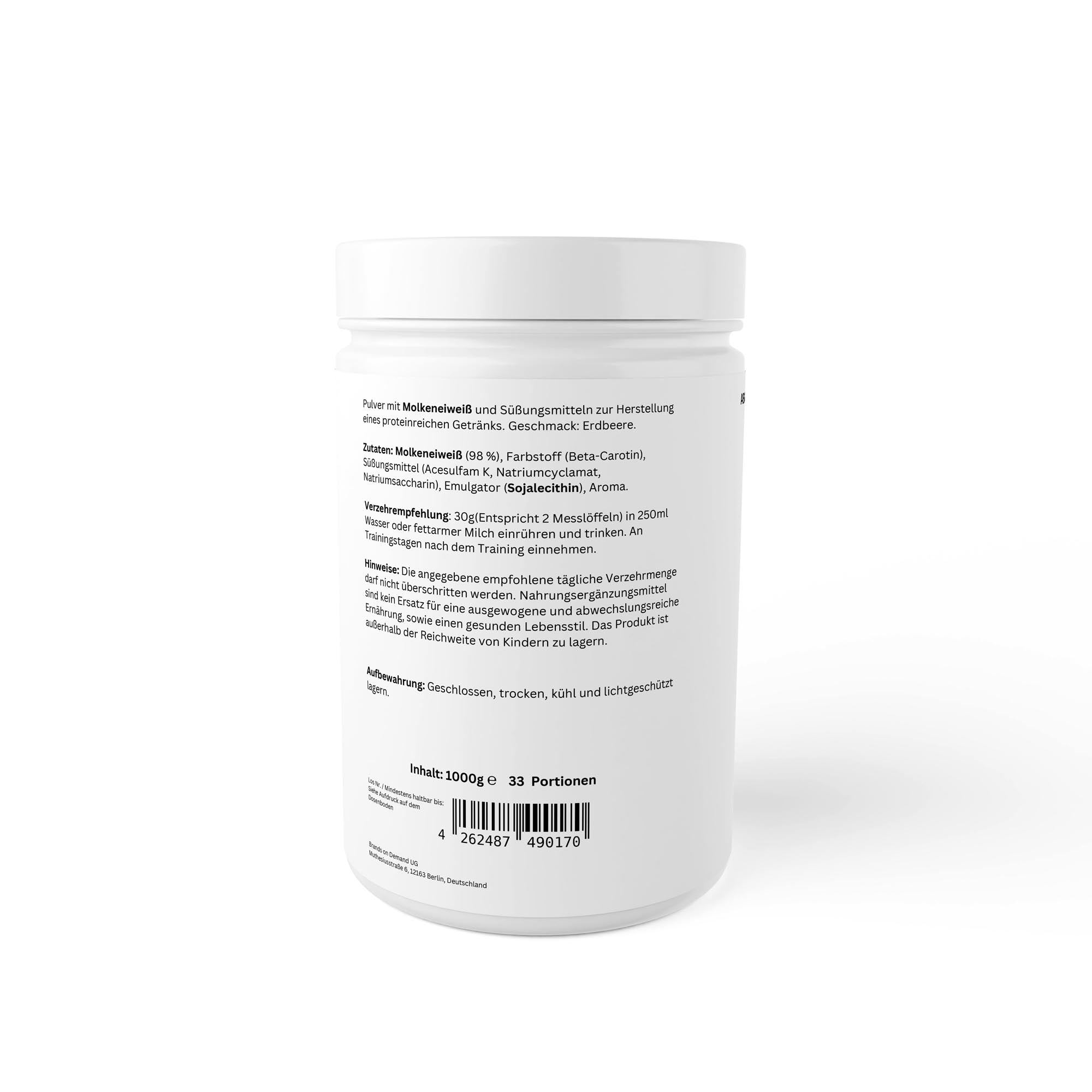 Premium Whey Protein Erdbeere - 1.000g