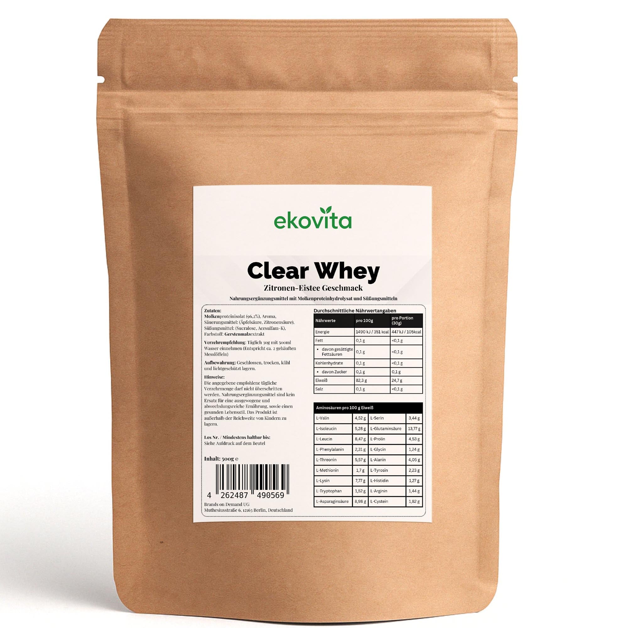 Clear Whey Protein Eistee Zitrone - 500g