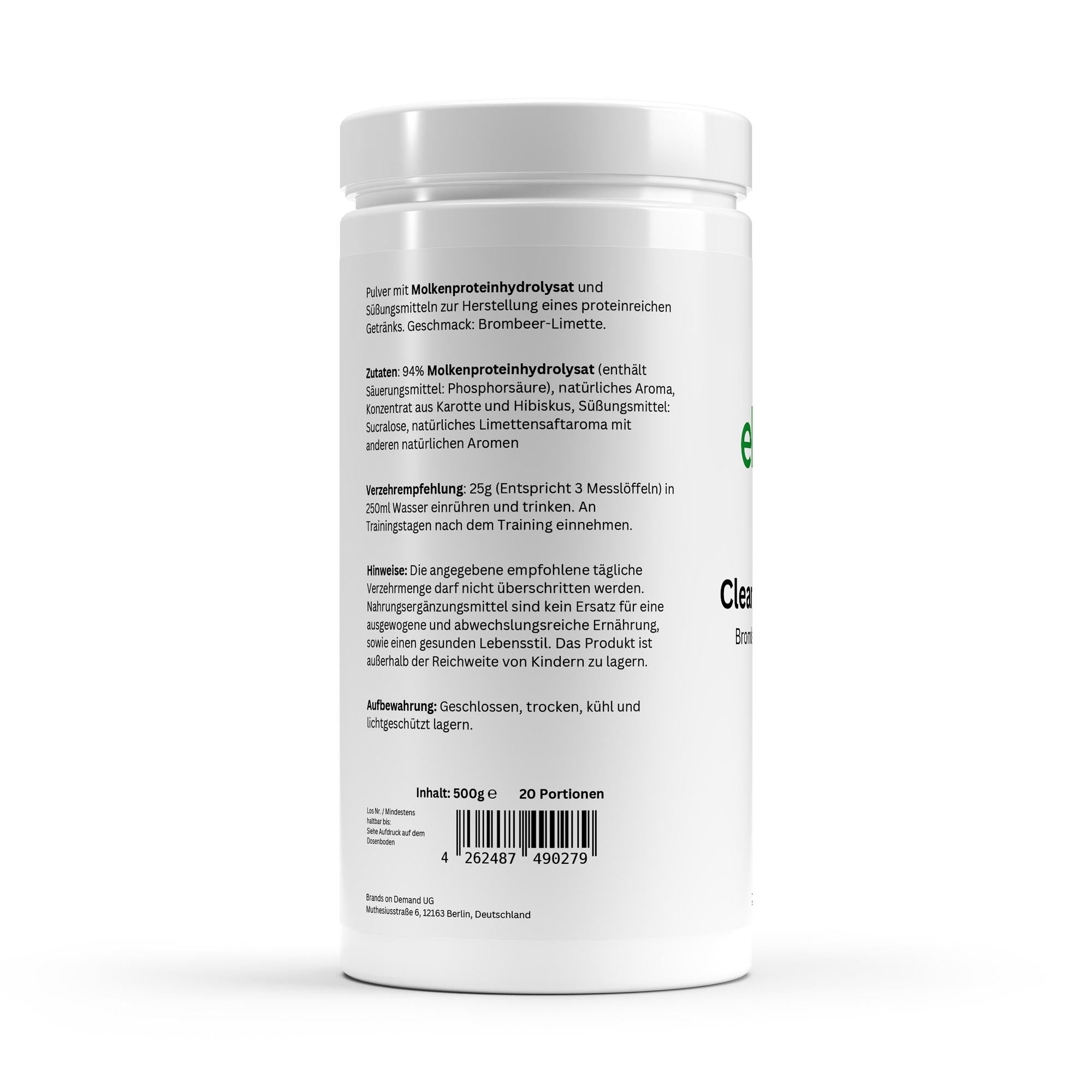 Clear Whey Protein Brombeere-Limette - 500g