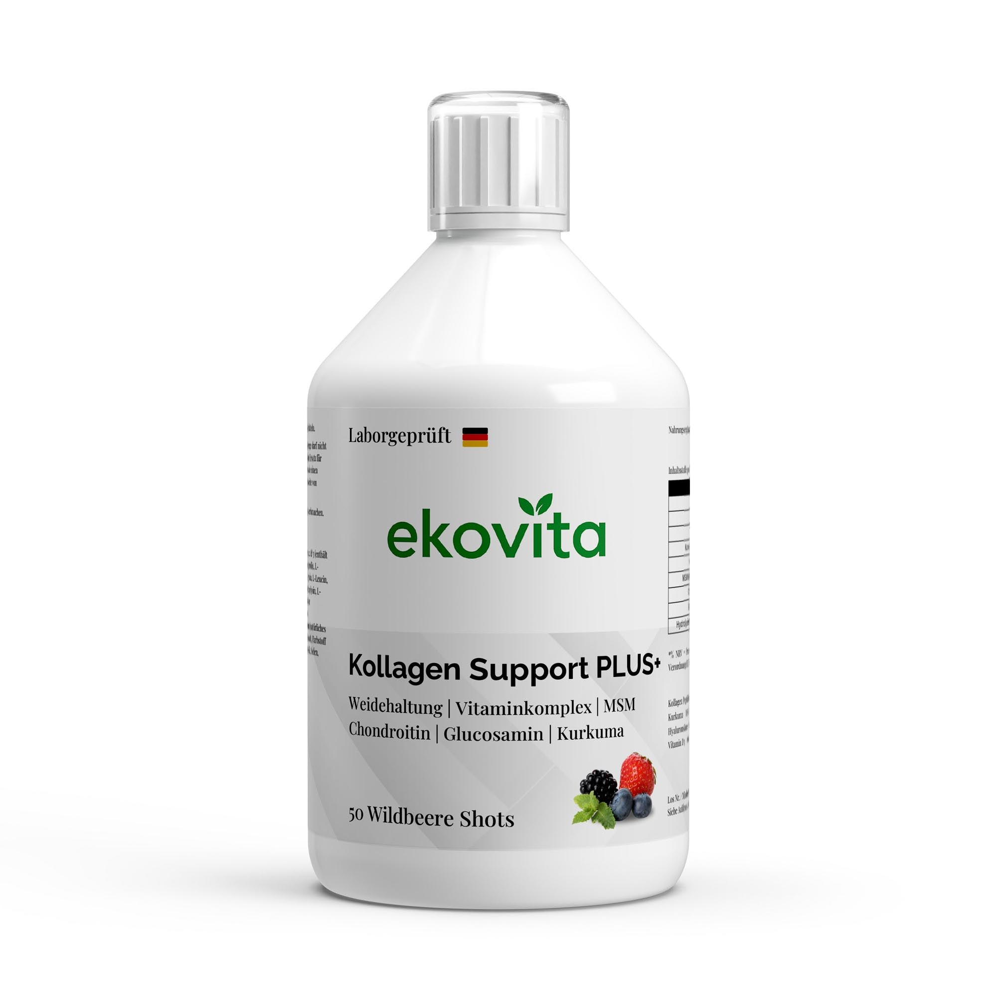 Kollagen Support PLUS+ Shots - Wild Berry - 500ml