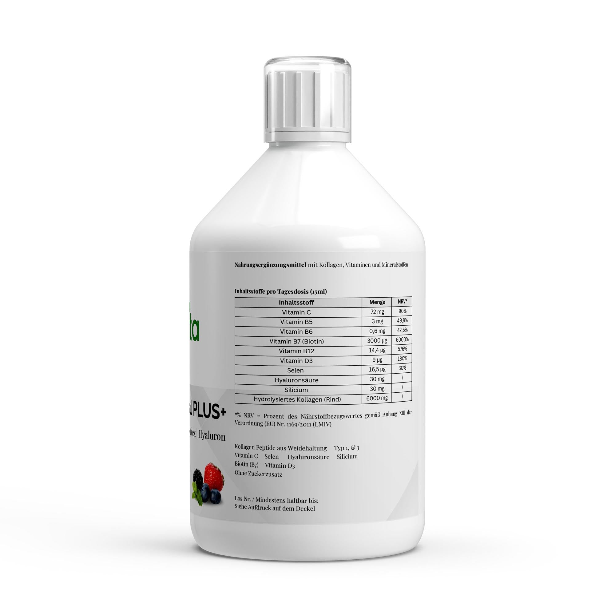 Kollagen Vital PLUS+ Shots - Wild Berry - 500ml