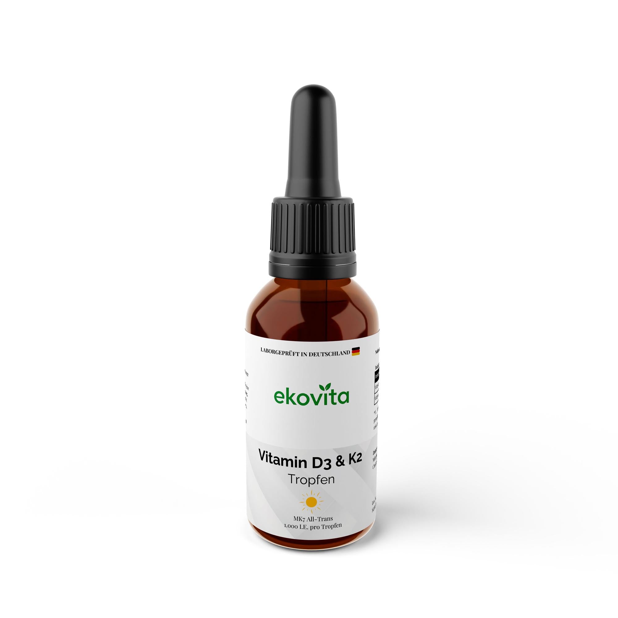 Vitamin D3 + K2 - 1.700 Tropfen (1.000 I.E.) - 50ml