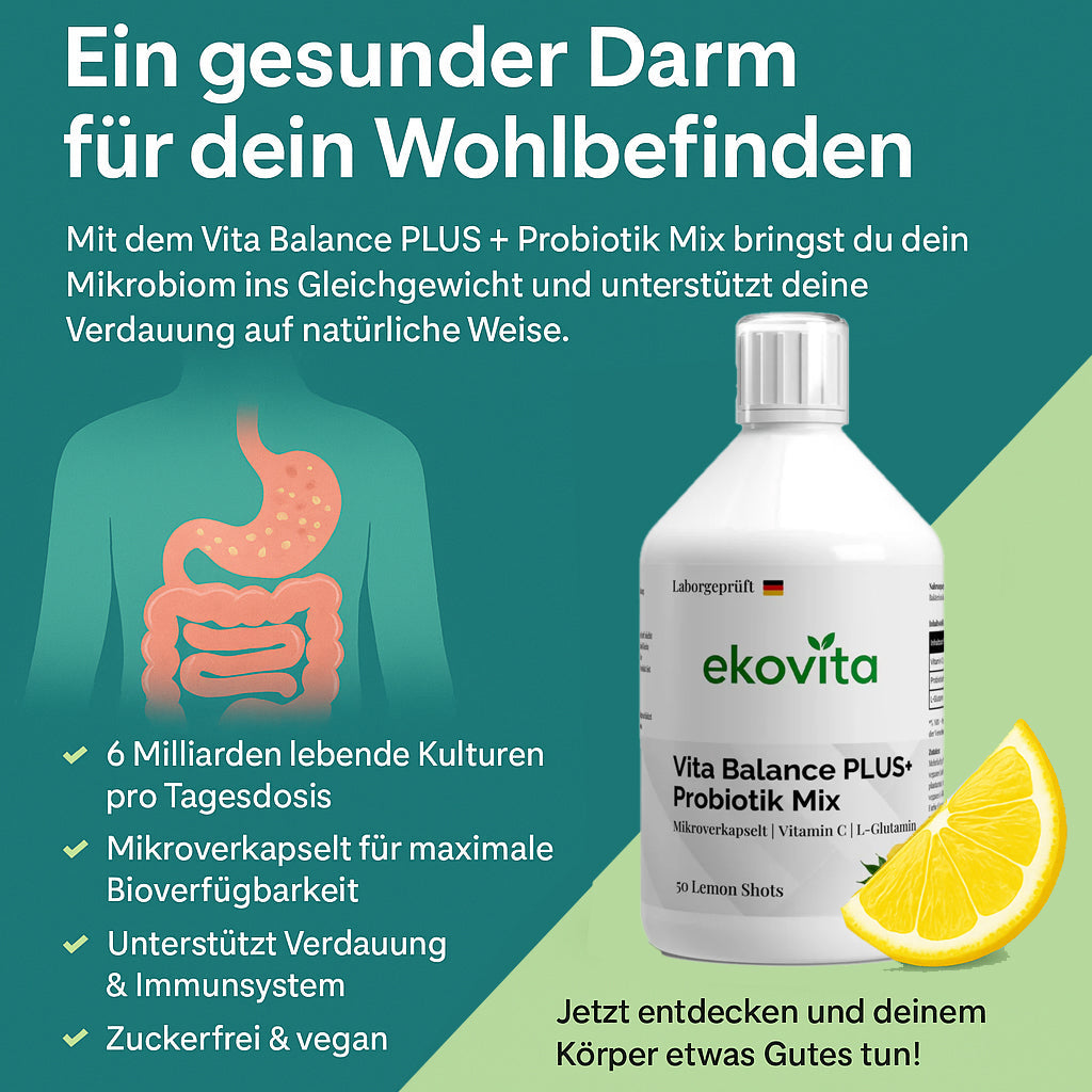 🌿 Natürliche Balance für deinen Darm: Vita Balance PLUS+ mit mikroverkapselten Probiotika