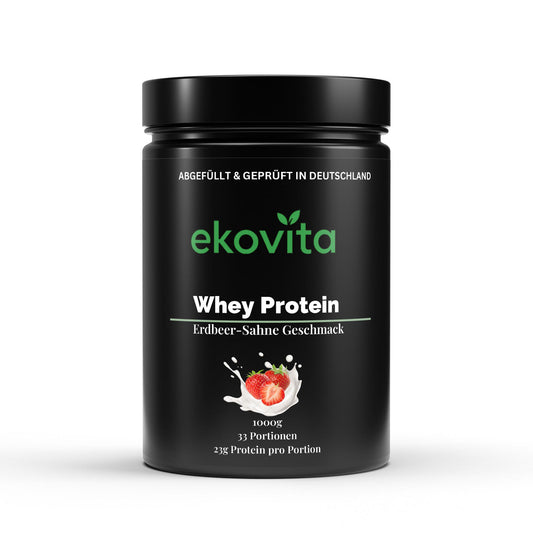 Premium Whey Protein Erdbeere in einer stilvollen Verpackung von ChanceToBrand.