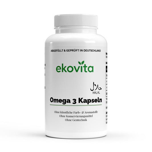 Ekovita Premium Softgels mit Omega 3 Triglyceride 18/12 in einer klaren Kapsel, 120 Stück, für optimale Gesundheit.