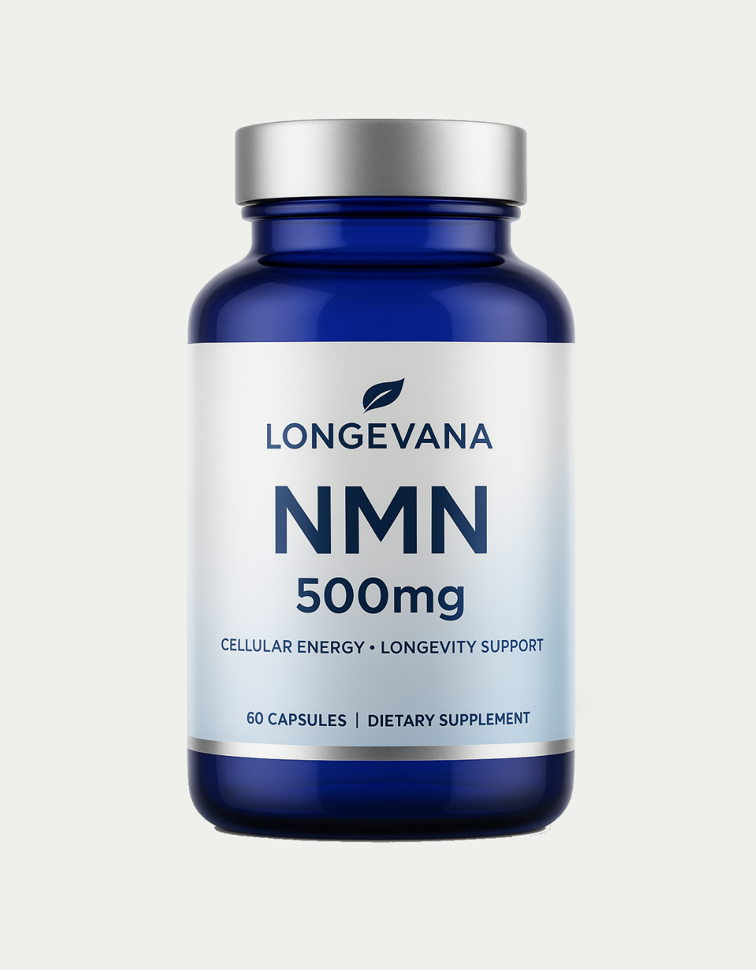 Nahrungsergänzungsmittel Longevana NMN 500mg auf einem modernen Küchentisch platziert