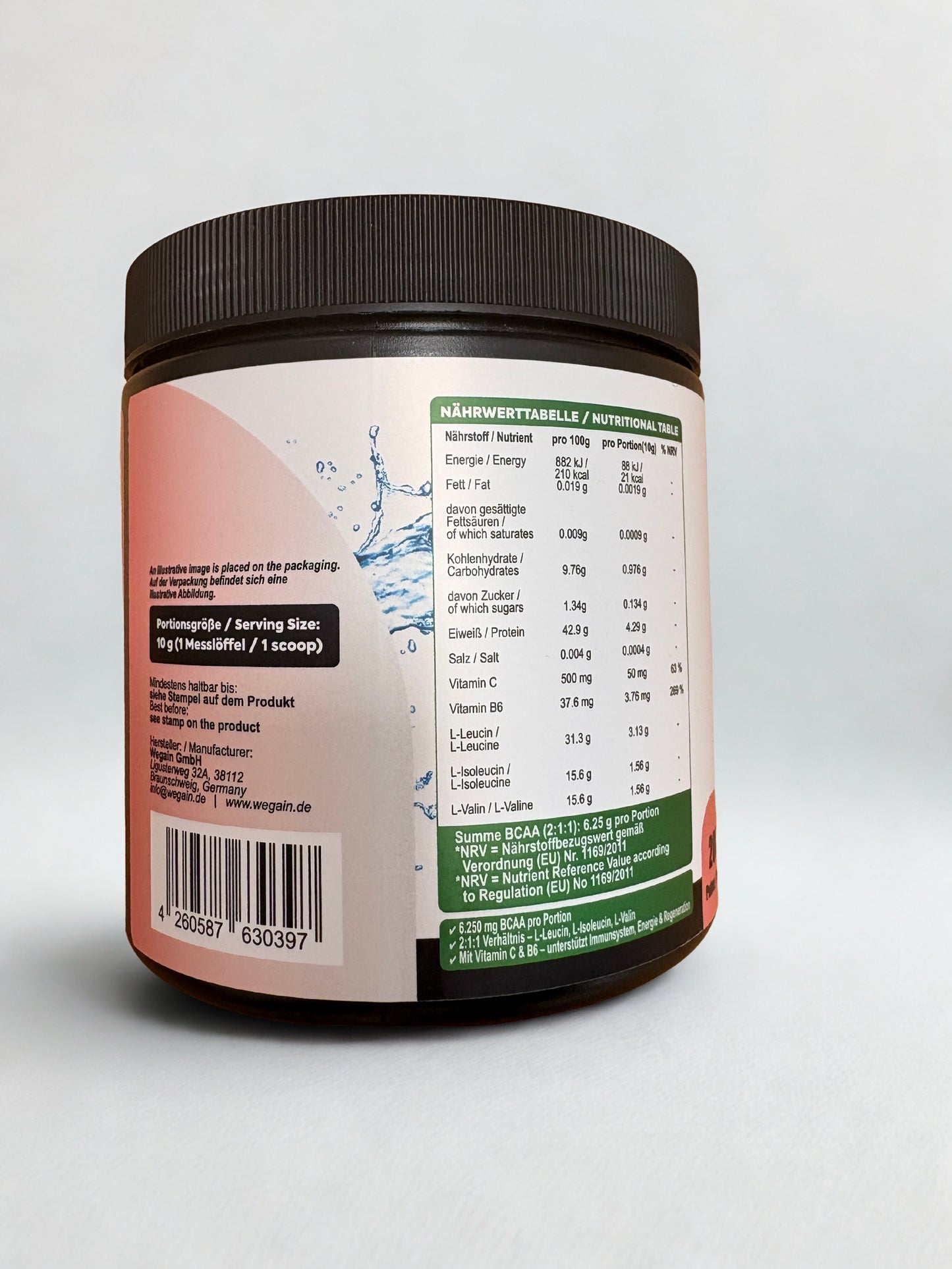 #WEGAIN - BCAA Pulver Ice Tea Peach- 200 g
