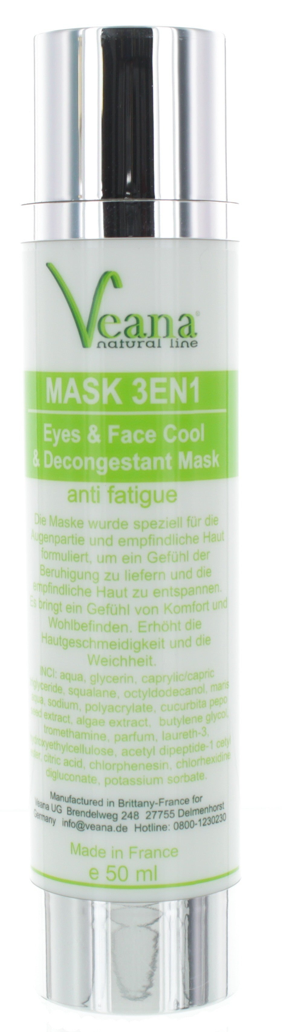 3in1 kühlende Augenmaske (50ml) mit Rotalgen gegen Schwellungen und Tränensäcke
