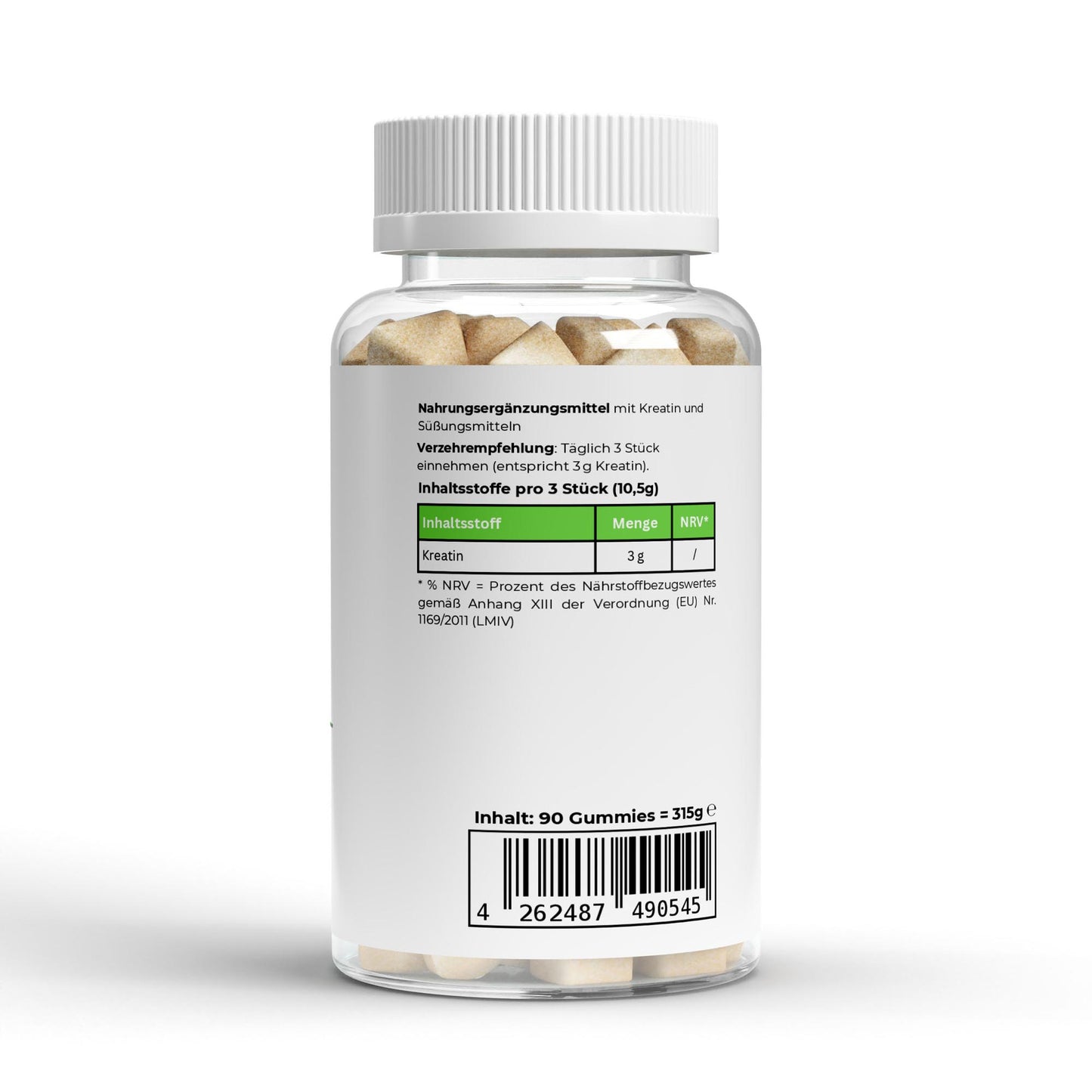 Verpackung der ChanceToBrand Kreatin Gummies, ideal für eine gesunde Fitnessnahrungsergänzung.