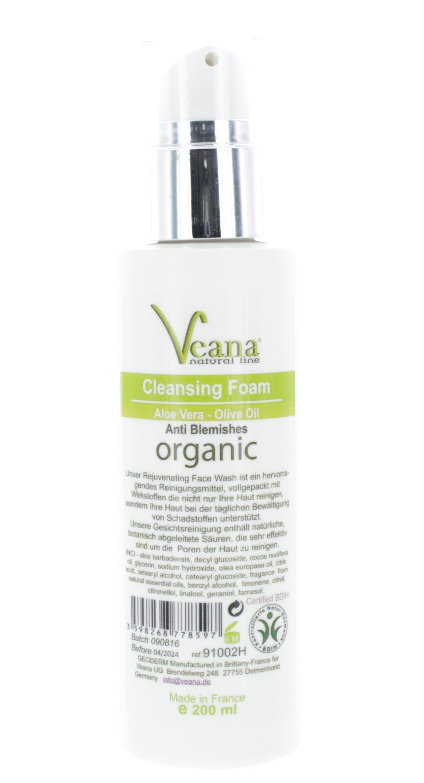Cure Vegetale Gesichts-Reinigungsschaum (200ml)