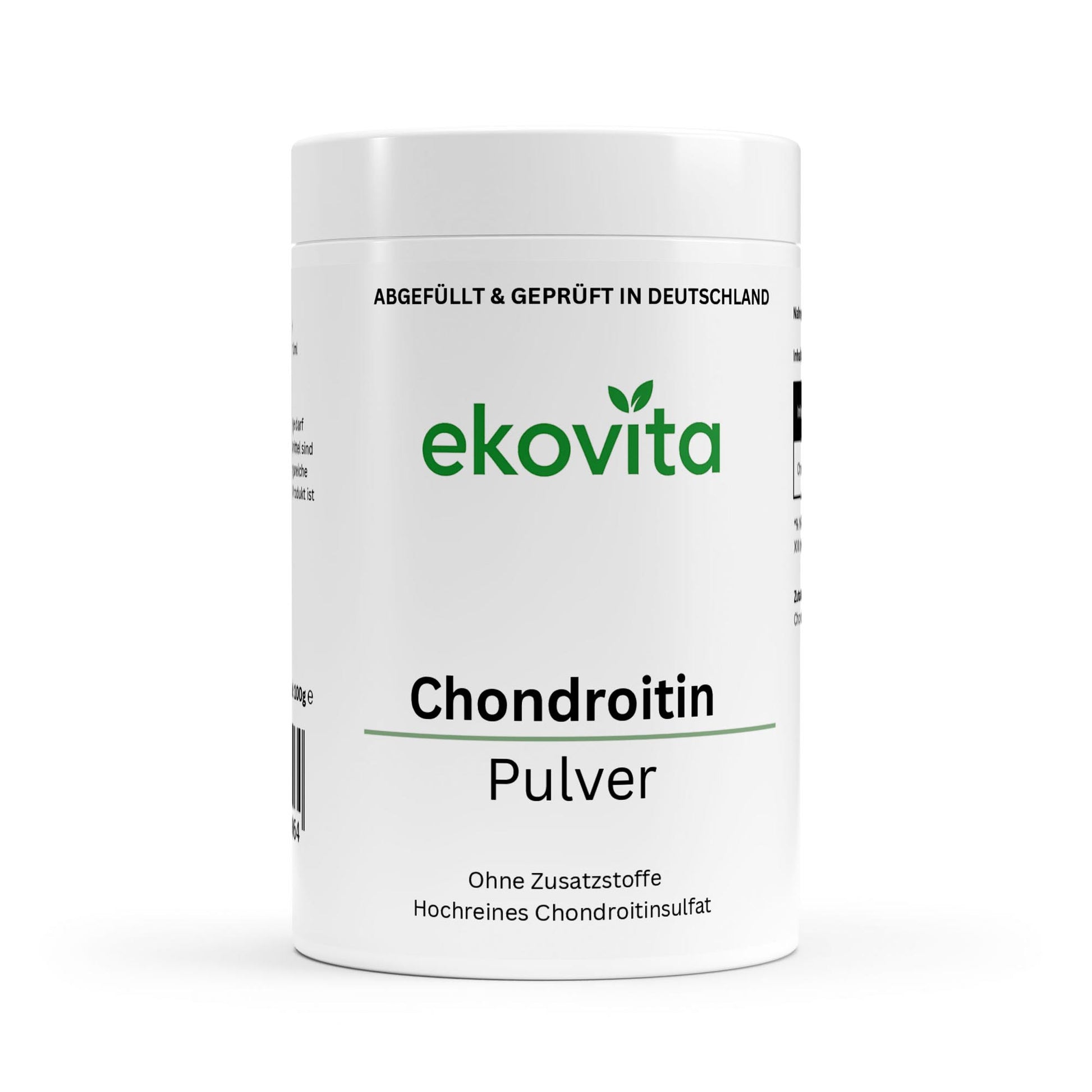 Chondroitin Pulver 100 g von ChanceToBrand für Gelenkgesundheit und Knorpelaufbau, hochdosiert und vegan.