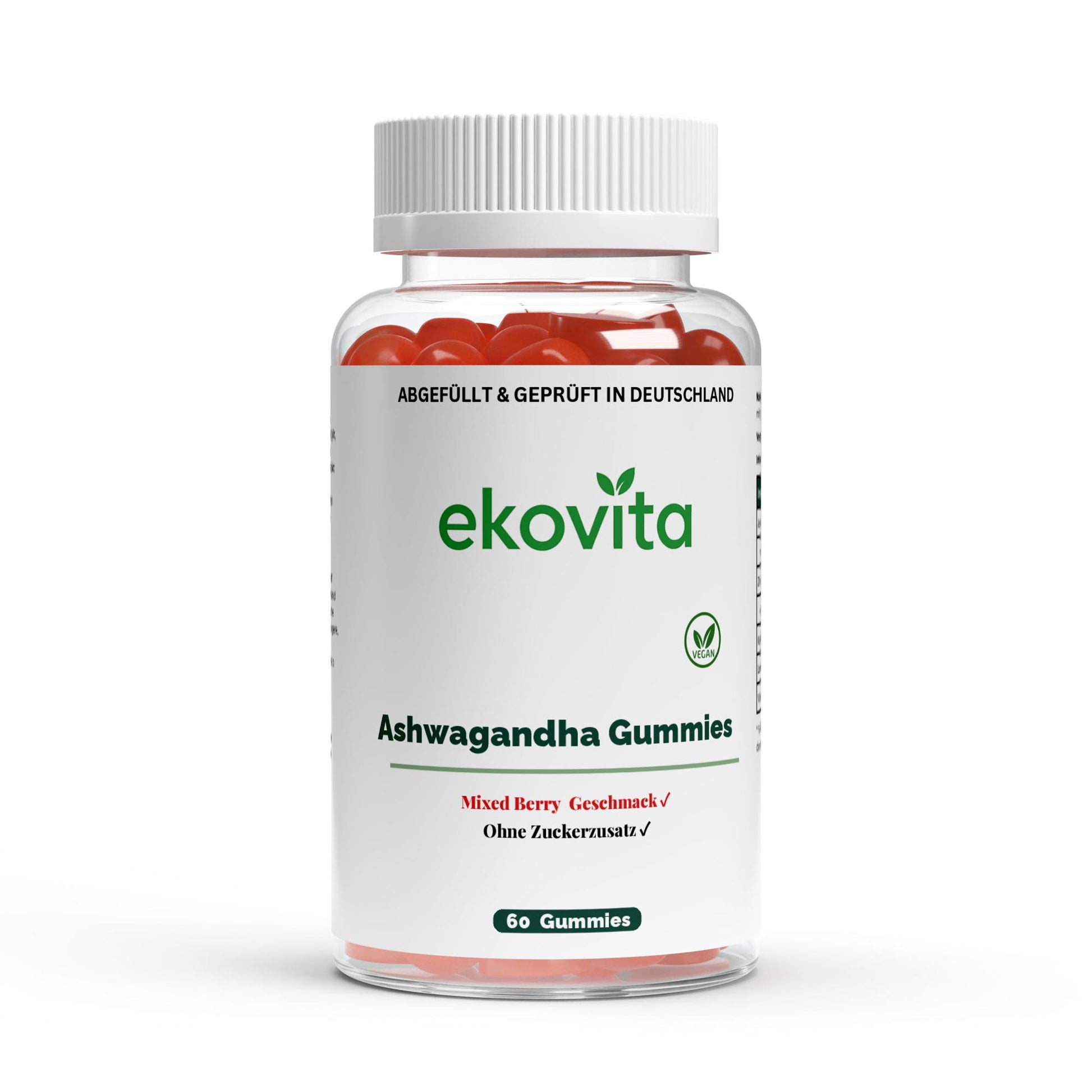 Premium Ashwagandha Gummies 300mg von ChanceToBrand in veganer Qualität für Stressabbau und Wohlbefinden.