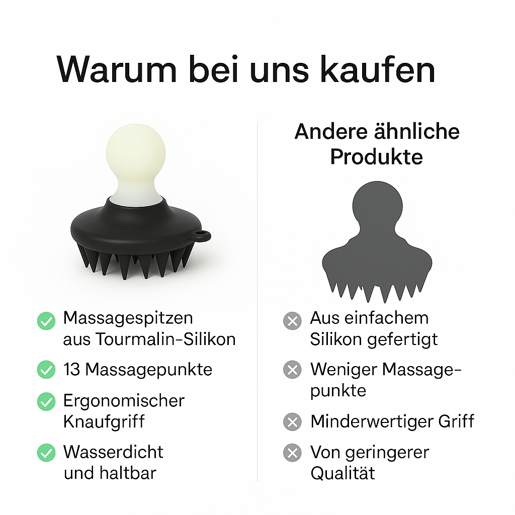 KÖsmetik KÖ-HAIR Massagekamm in der Verpackung, ein innovativer Stimulator für eine gesunde Kopfhaut.