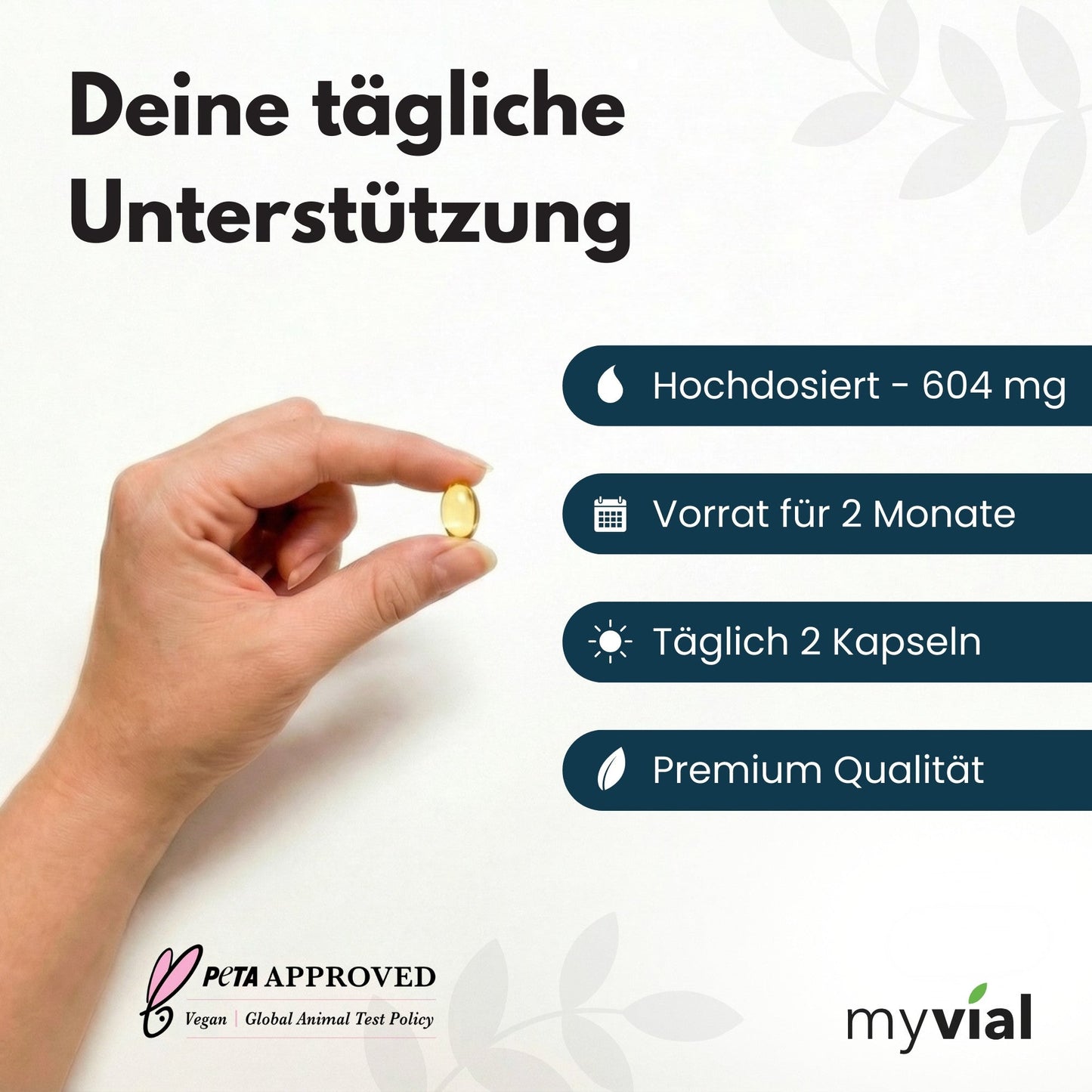 Omega 3 Kapseln aus Algenöl - Vegan