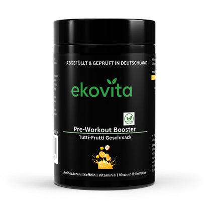 Pre-Workout Booster Tutti Frutti von ChanceToBrand in 520g Verpackung, vegan und reich an Citrullin.