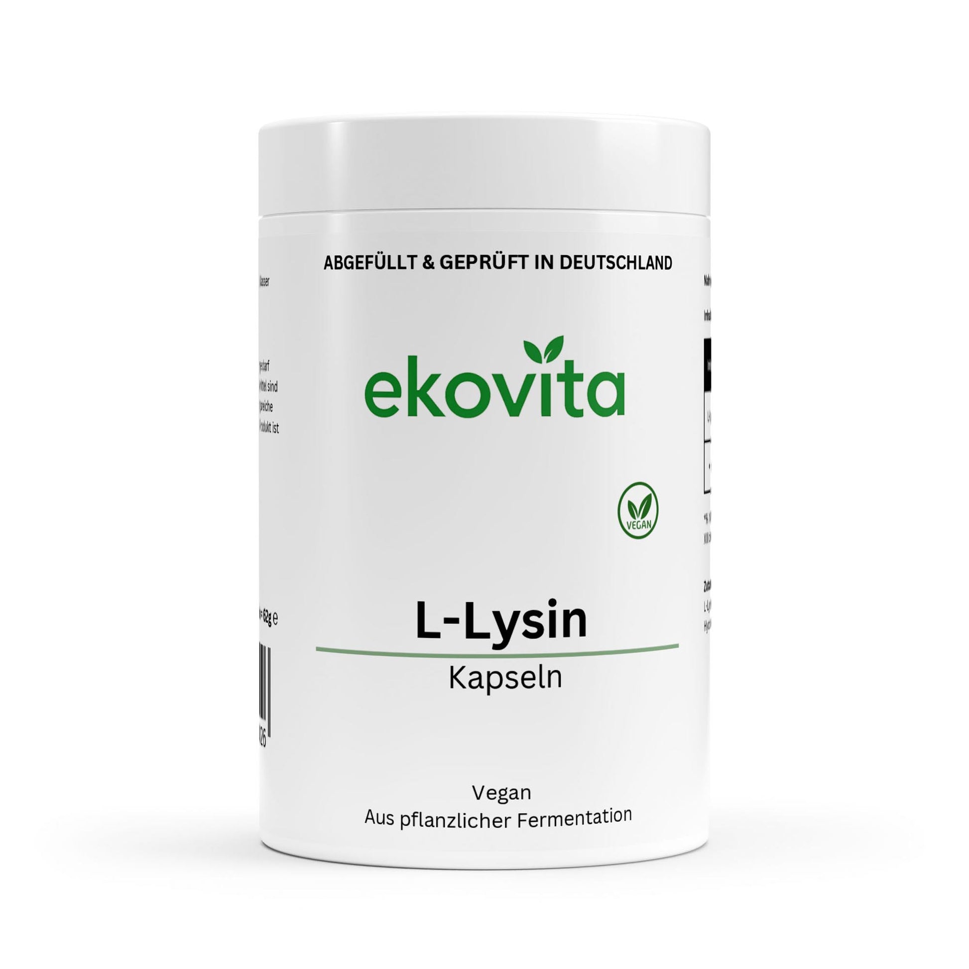 L-Lysin 500mg Kapseln von ChanceToBrand, hochdosiert und vegan, ideal zur Unterstützung des Immunsystems.