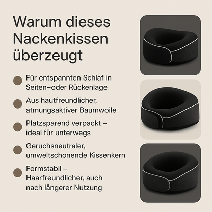 Nackenkissen für die optimale Unterstützung des Nackens nach Haartransplantationen.