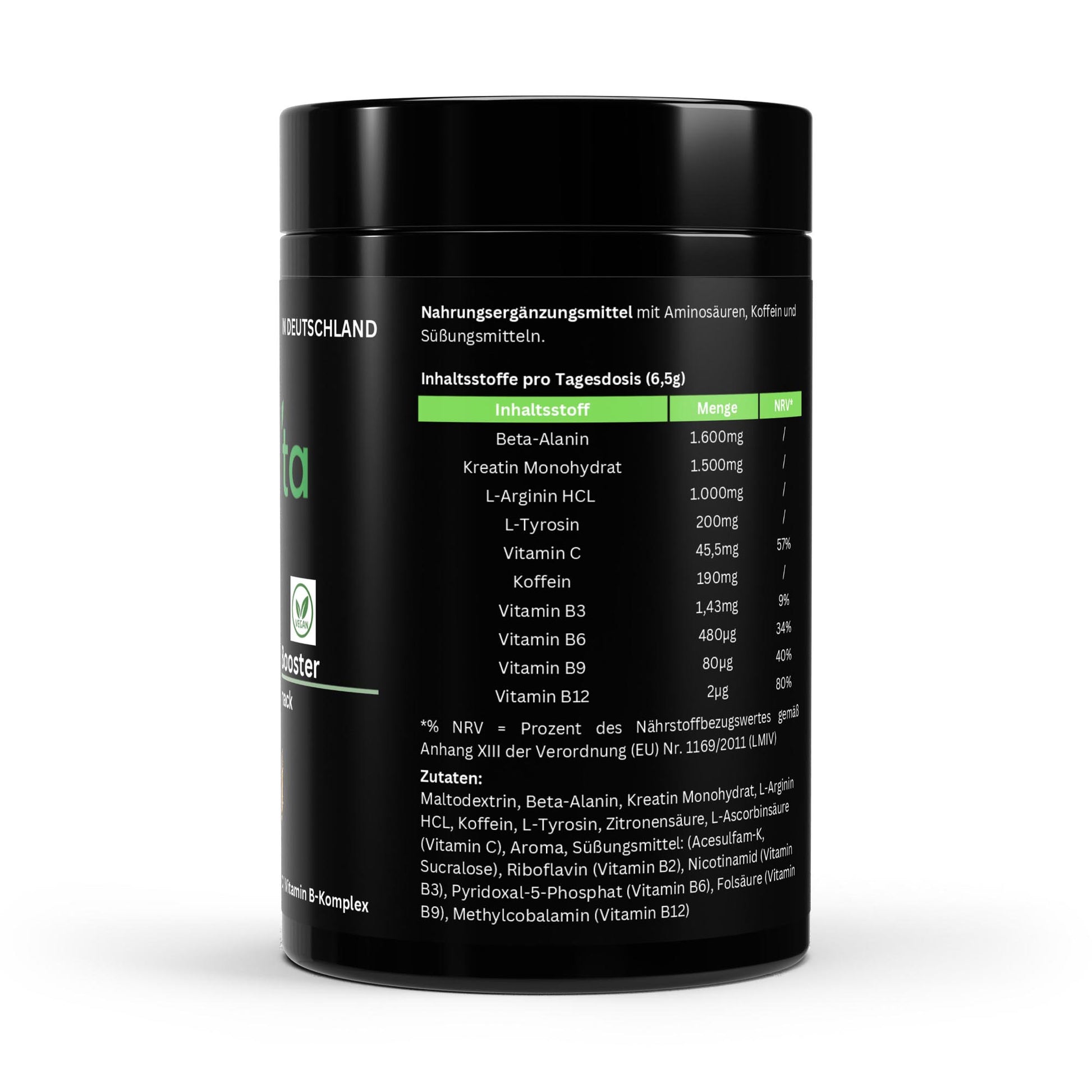 Pre-Workout Booster von ChanceToBrand im Einsatz: Zubereitung in einem Shaker vor dem Workout.