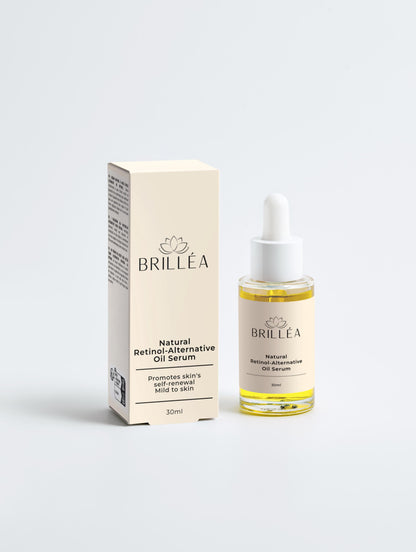 Natural Retinol-Alternative Oil Serum von ekovita in einer eleganten Flasche für Anti-Aging-Hautpflege.