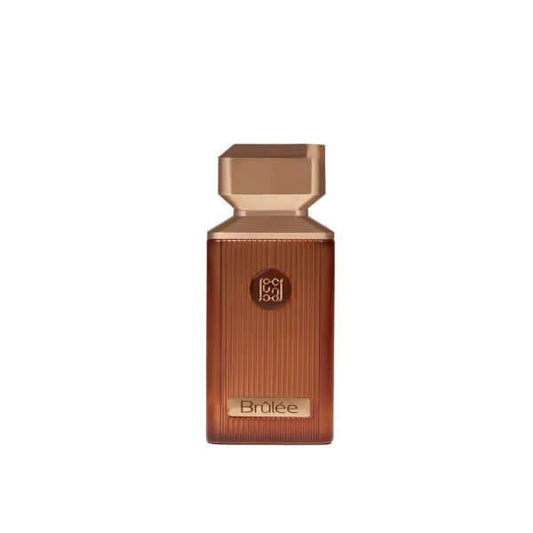 Ahmed Al Maghribi Brulee Eau de Parfum 100ml in eleganter Flasche, ein luxuriöser Gourmand-Duft mit Vanillenoten.