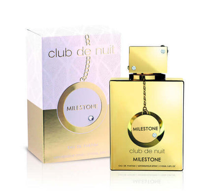 Armaf Club De Nuit Milestone Eau de Parfum 105ml in eleganter schwarzer Flasche, luxuriöser maritimer Duft.