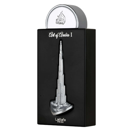 Lattafa Pride Art of Arabia Eau de Parfum 100ml in eleganter Flasche, ideal für besondere Anlässe.