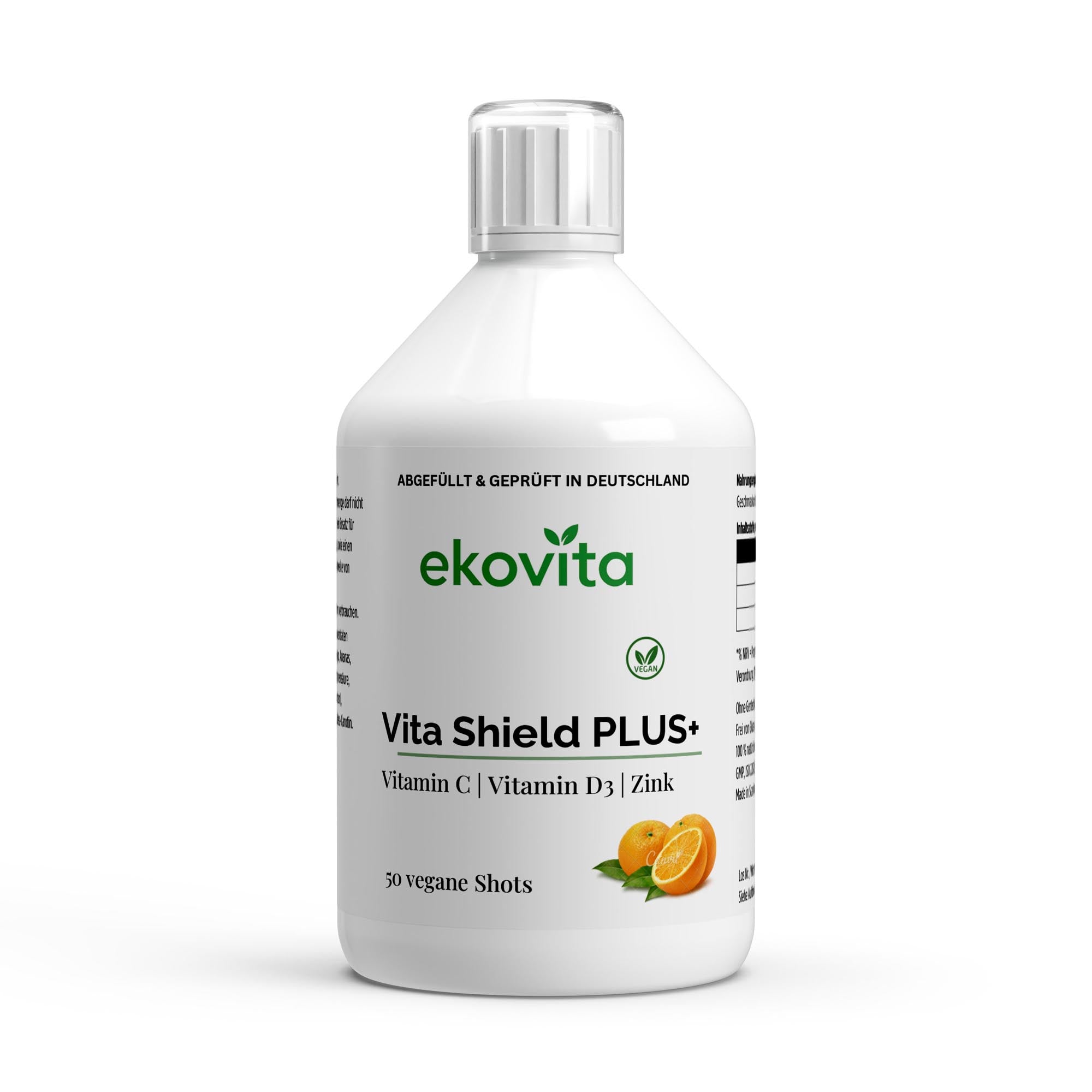 Vita Shield Plus Shots in an ansprechender Verpackung zur Stärkung des Immunsystems von ekovita.