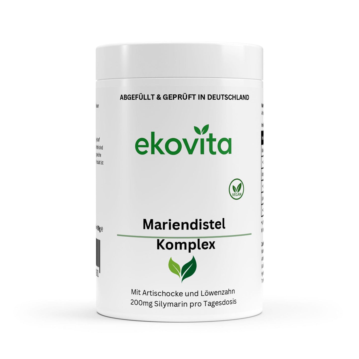 Mariendistel Komplex von ekovita für Premium Lebergesundheit, enthält Silymarin für optimalen Schutz.
