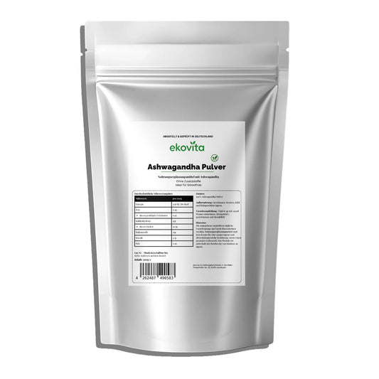 Hochdosiertes Ashwagandha Pulver 500g von ChanceToBrand für Stressabbau und Wohlbefinden, laborgeprüft und premium.
