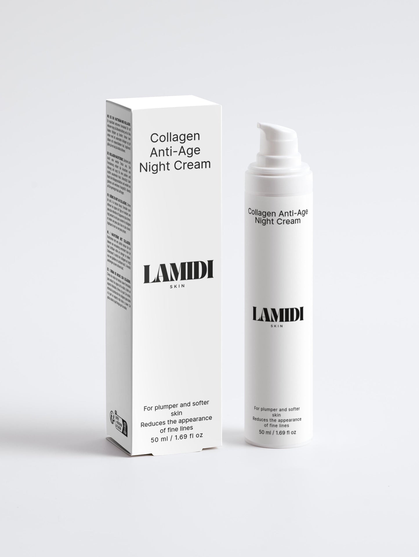 Collagen Anti-Age Nachtcreme in elegante Dose von Lamidibeauty für eine effektive Nachtpflege.
