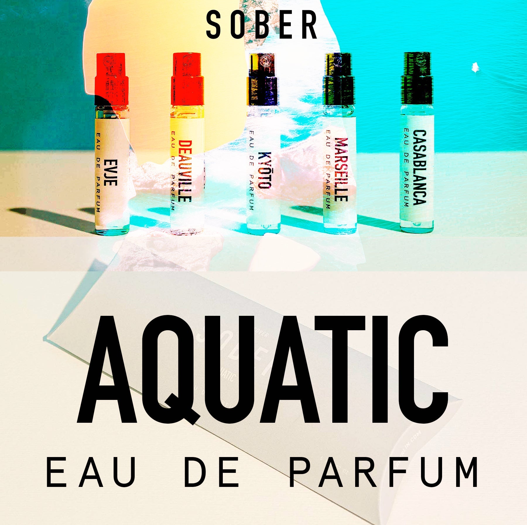 Detailansicht des Ekovita Discovery Sets, präsentiert in eleganter Verpackung für luxuriöse Naturdüfte.