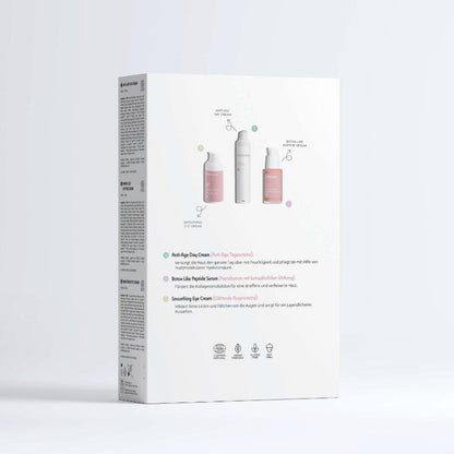 Inhalt der Anti-Ageing Box, Seren zur Faltenreduzierung und Förderung der Kollagenproduktion.