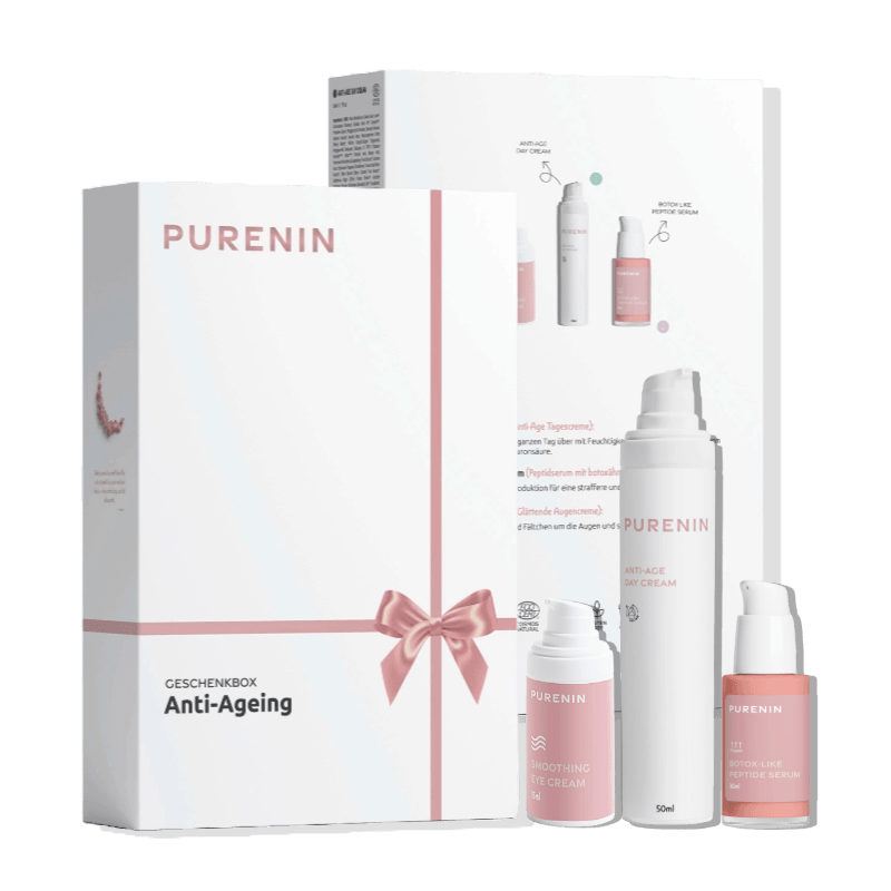 Hochdosierte Anti-Ageing Box von ekovita für intensive Hautpflege mit Hyaluronsäure.