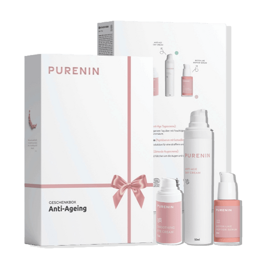 Hochdosierte Anti-Ageing Box von ekovita für intensive Hautpflege mit Hyaluronsäure.