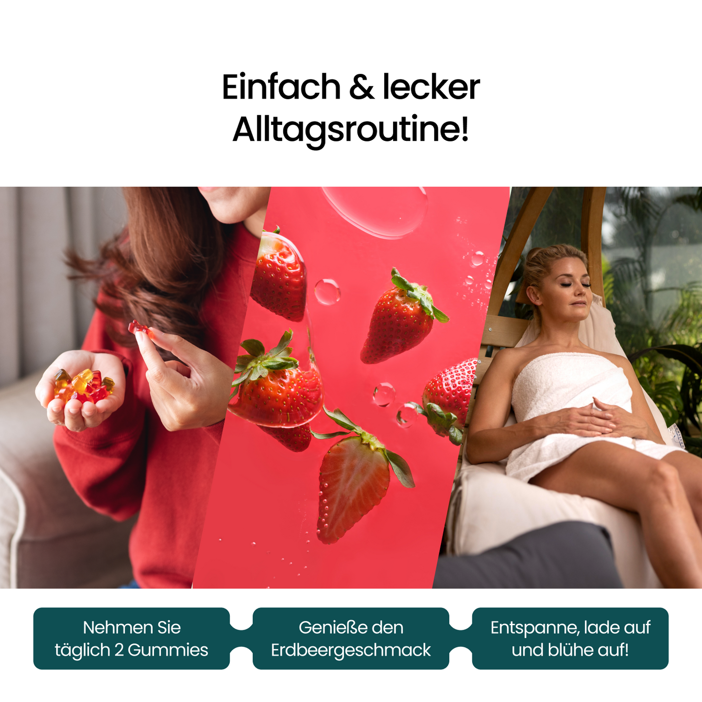 Ashwagandha Gummibärchen mit Erdbeergeschmack – vegan