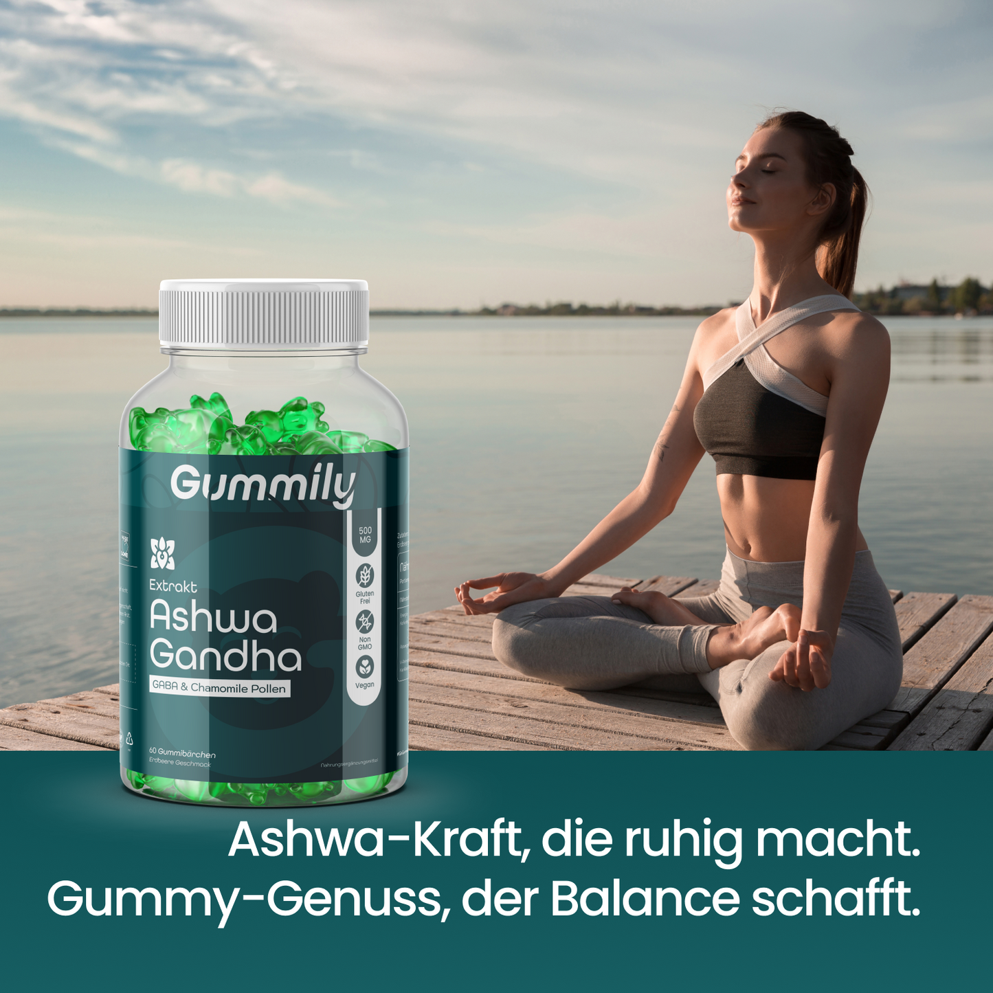 Ashwagandha Gummibärchen mit Erdbeergeschmack – vegan