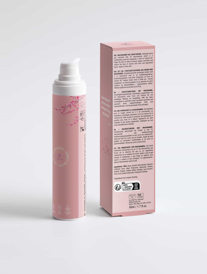 Detailaufnahme des Niacinamide Gels von Purenin, die leichte Textur zeigt.