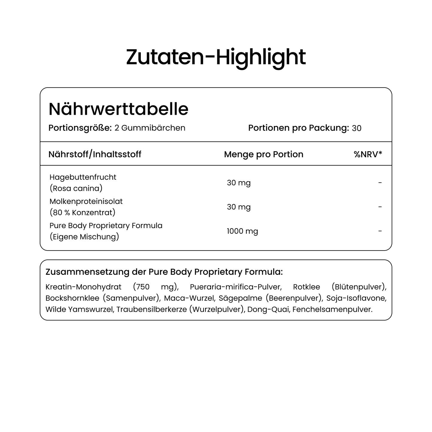 Botanical Beere Gummibärchen mit Hagebutte & Rotklee