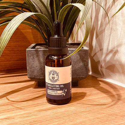 Anwendung des Premium Bartöls auf einem gepflegten Bart, das intensive Pflege und Glanz verspricht.