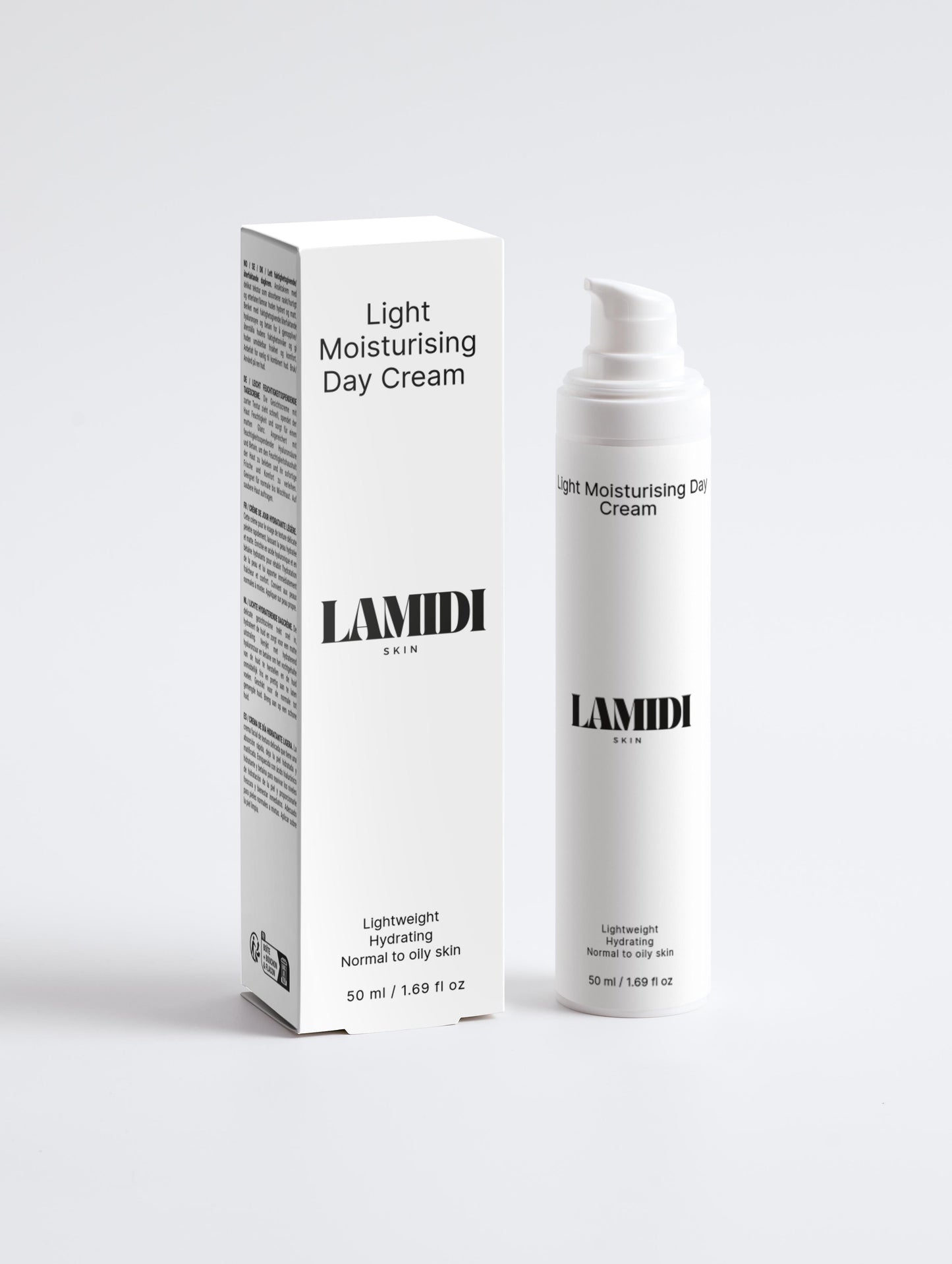 Ekovita Light Moisturising Day Cream mit Hyaluronsäure in einer eleganten Verpackung für optimale Hautpflege.