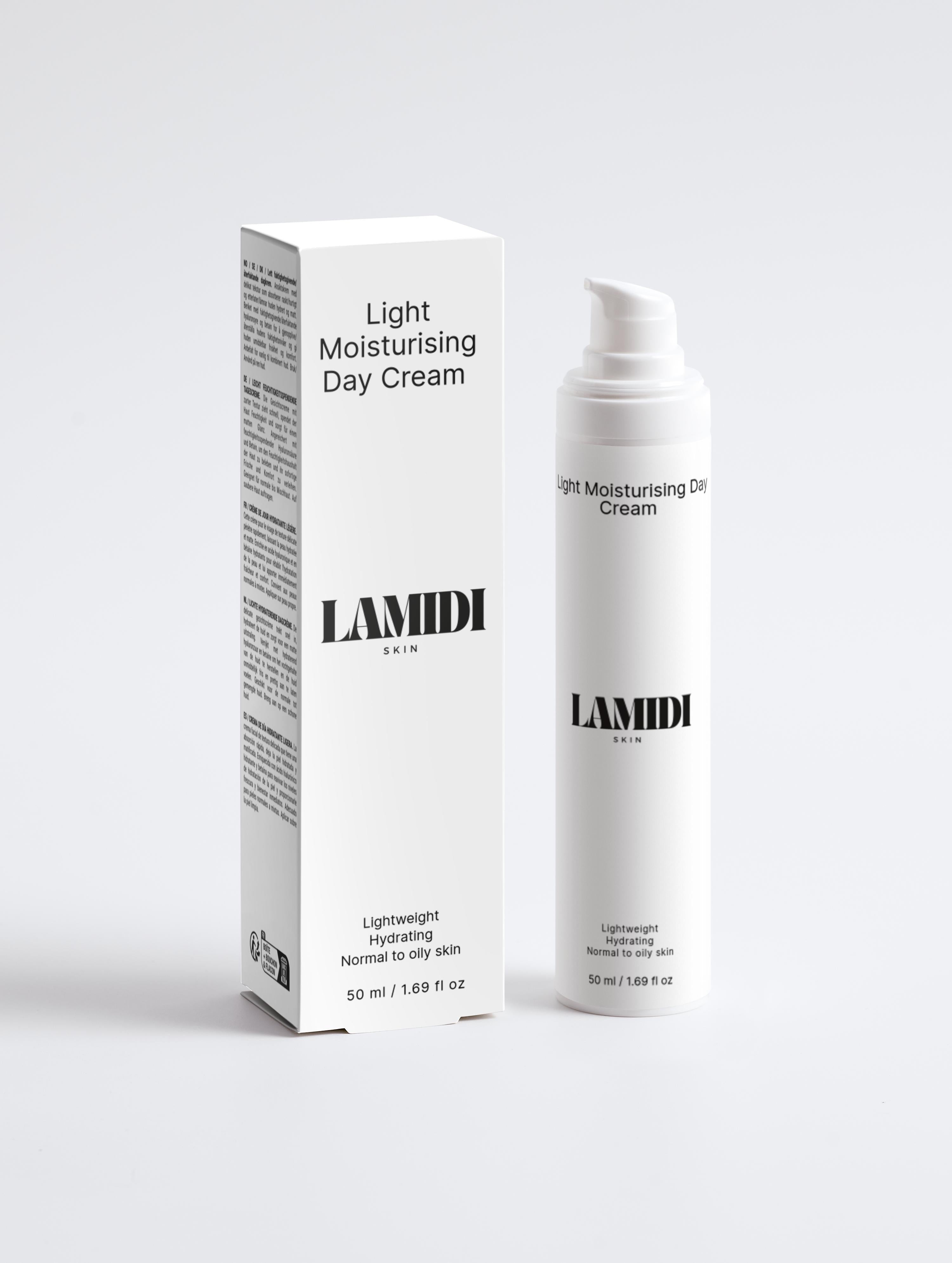 Ekovita Light Moisturising Day Cream mit Hyaluronsäure in einer eleganten Verpackung für optimale Hautpflege.