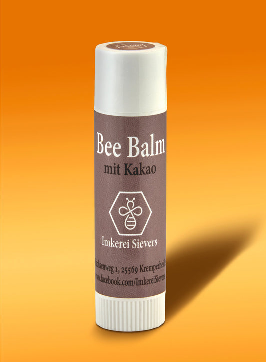Bee Balm mit Kakao von Nordbienchen: natürliche Lippenpflege mit Bienenwachs und Kakaobutter.
