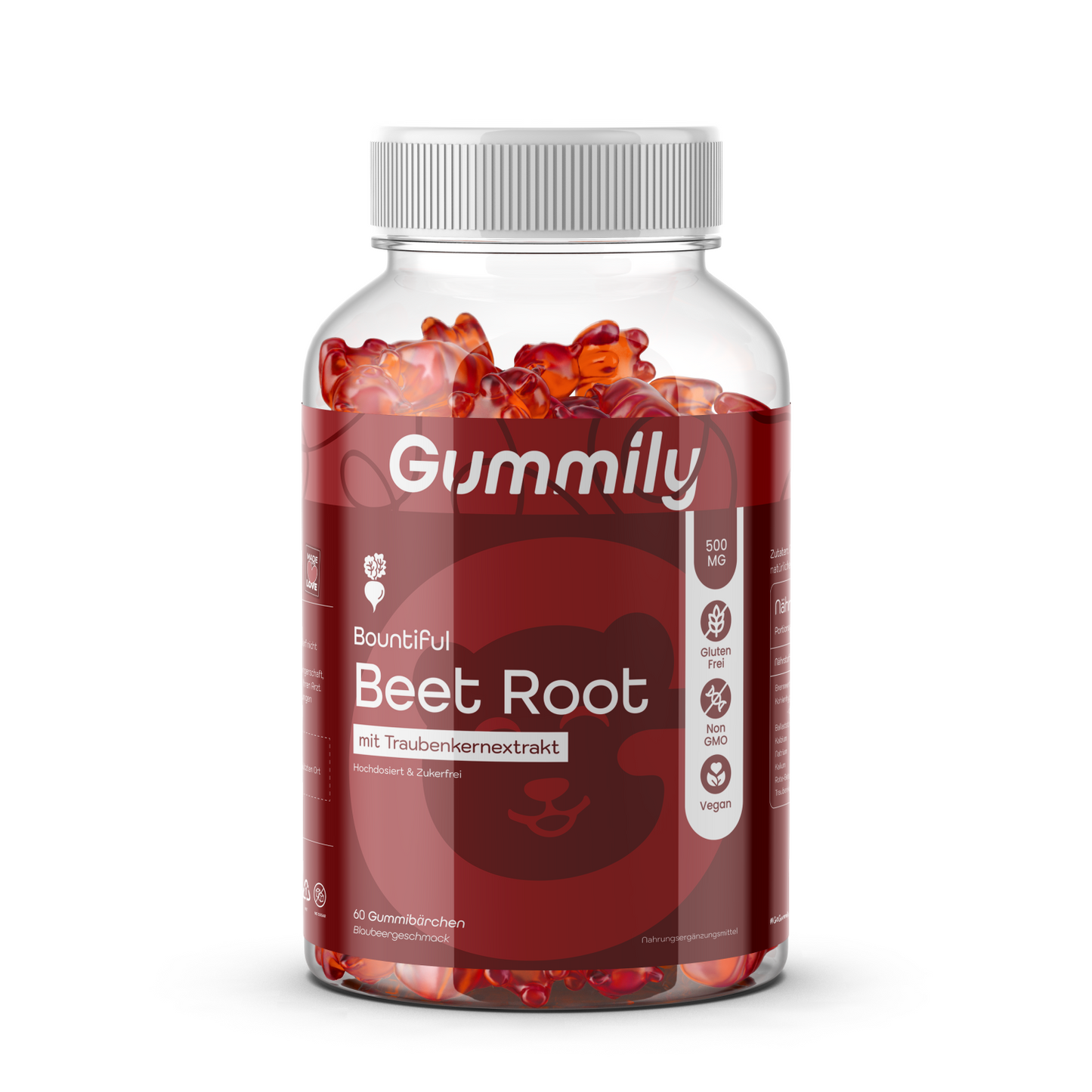 Rote Bete & Traubenkern Gummibärchen – vegan, Beere