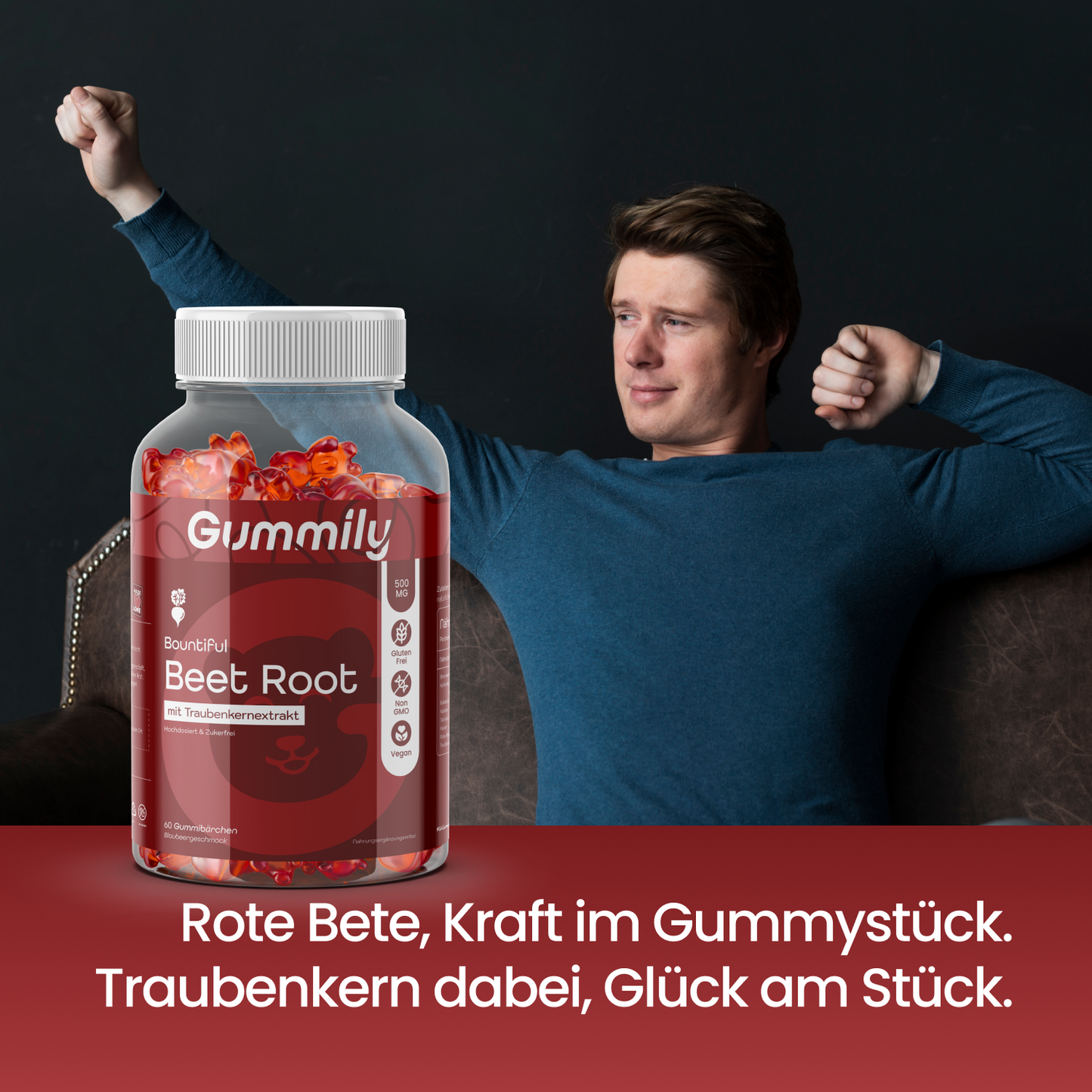Rote Bete & Traubenkern Gummibärchen – vegan, Beere