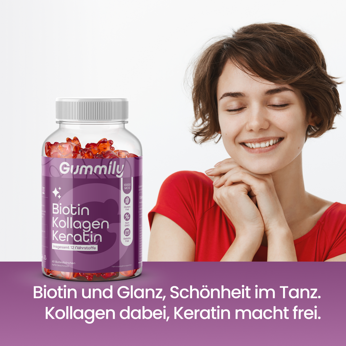 Kollagen & Biotin Gummibärchen – mit hochdosiertem Biotin