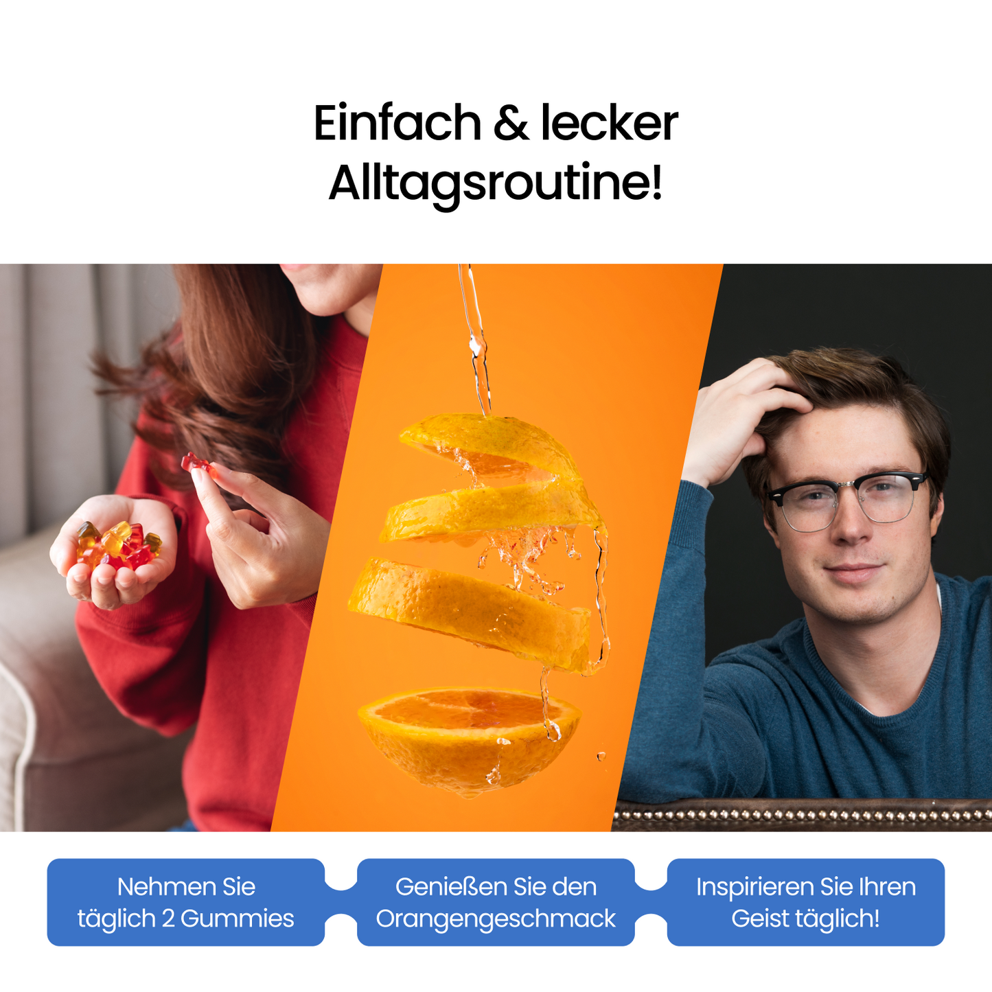 Multivitamin Komplex Gummibärchen für Erwachsene – Orange