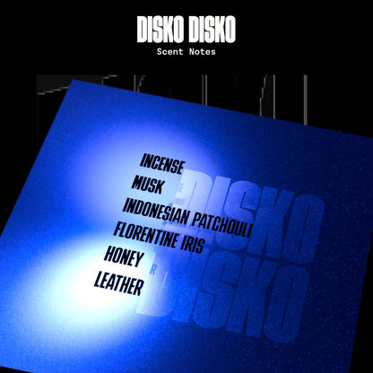 Detailaufnahme der DISKO DISKO Parfumflasche mit goldenen Akzenten, ideal für Stilbewusste.