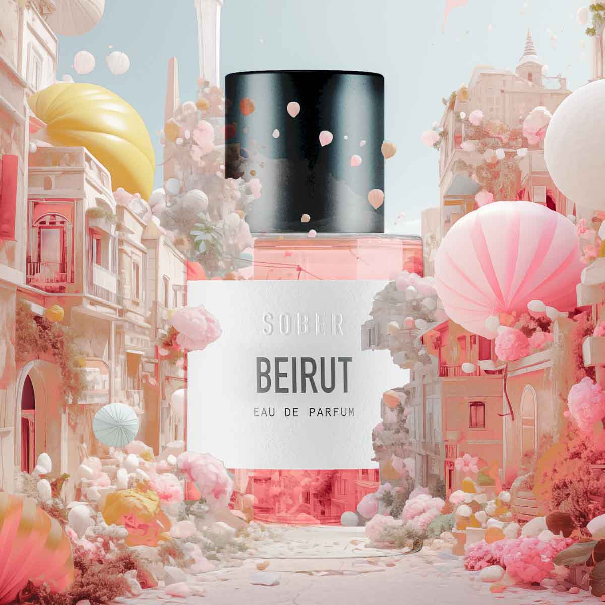 Die stilvolle Verpackung des Beirut Eau de Parfum, ein Premium Unisex Duft im veganen Design.
