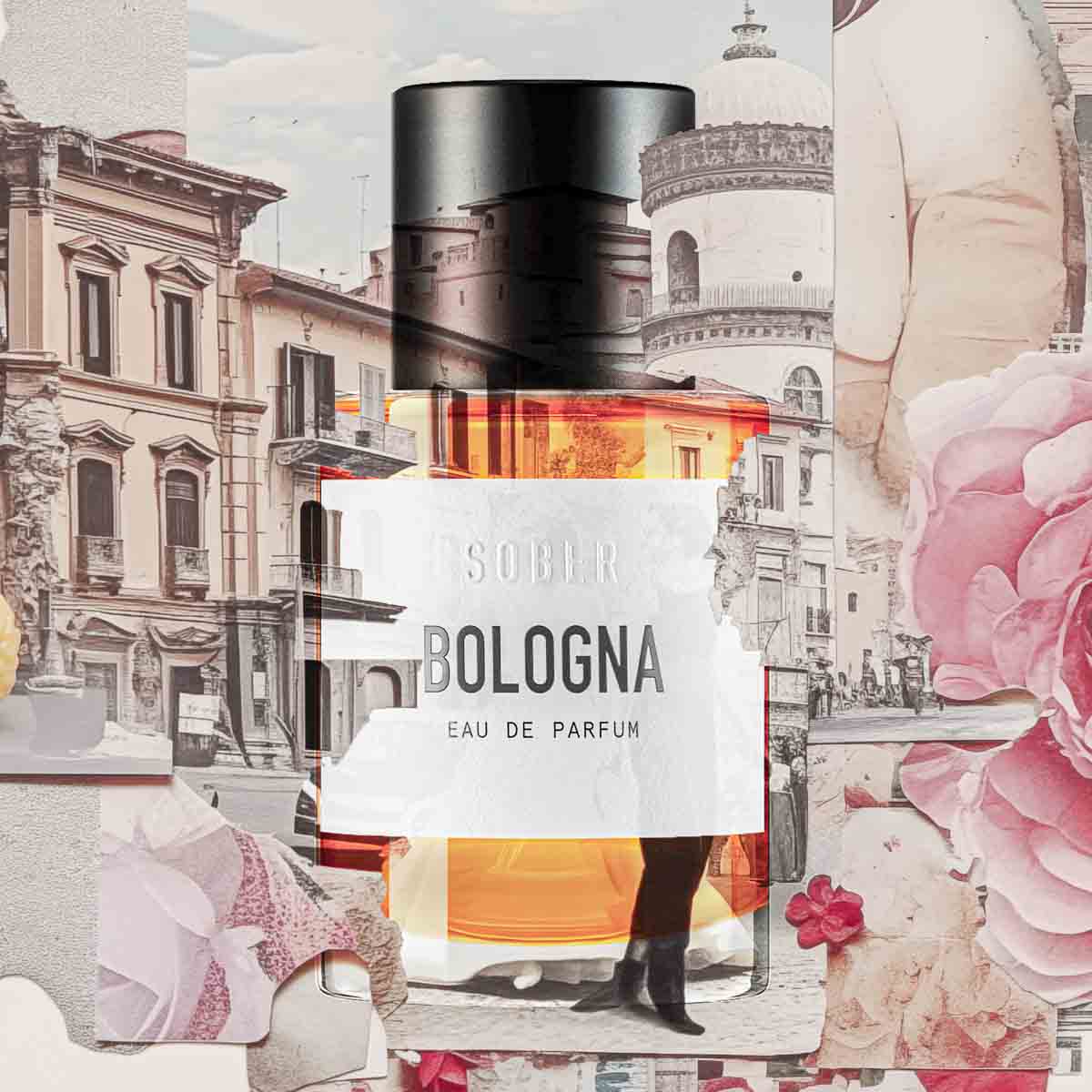 Detailaufnahme des BOLOGNA Eau de Parfum, das vegane Parfum von ekovita in stilvollem Design.