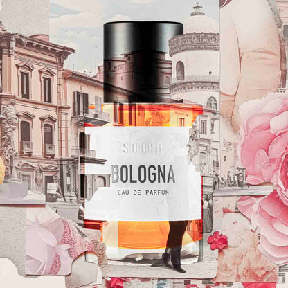 Detailaufnahme des BOLOGNA Eau de Parfum, das vegane Parfum von ekovita in stilvollem Design.